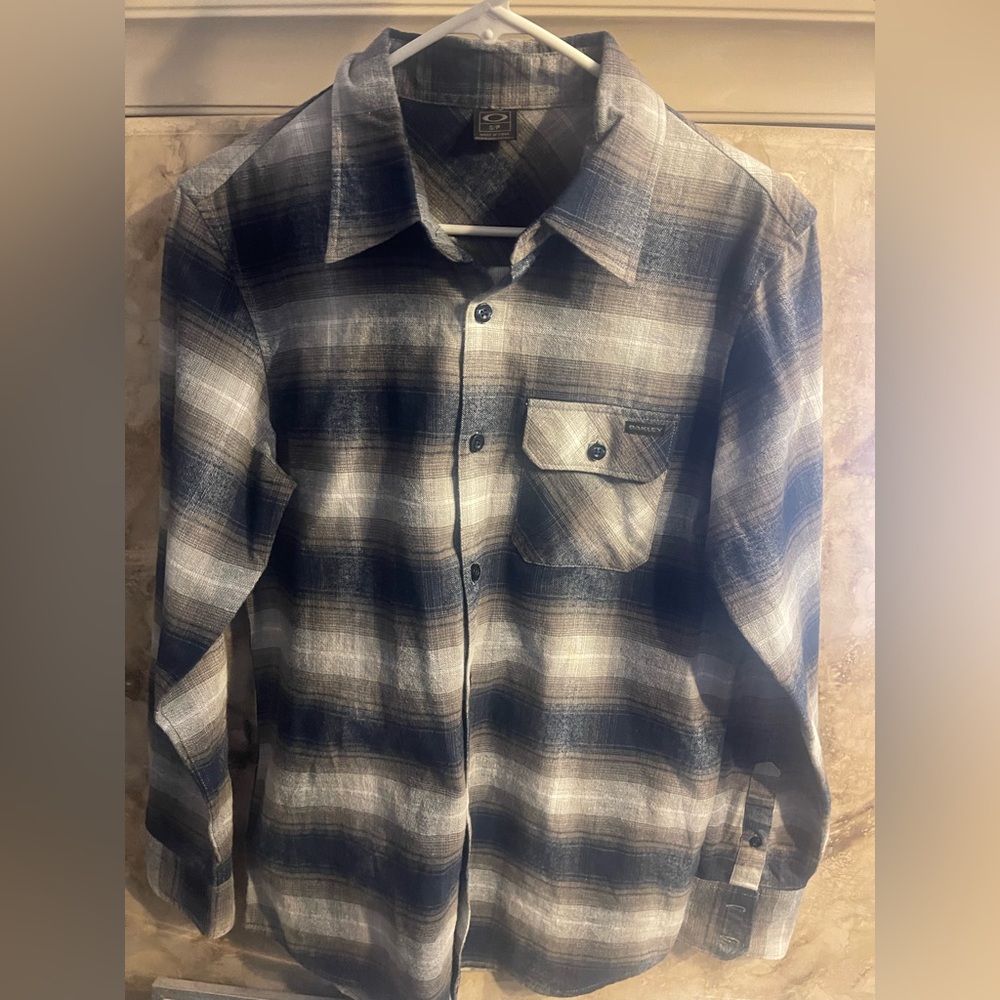 Oakley Shirt Blue Grey Small